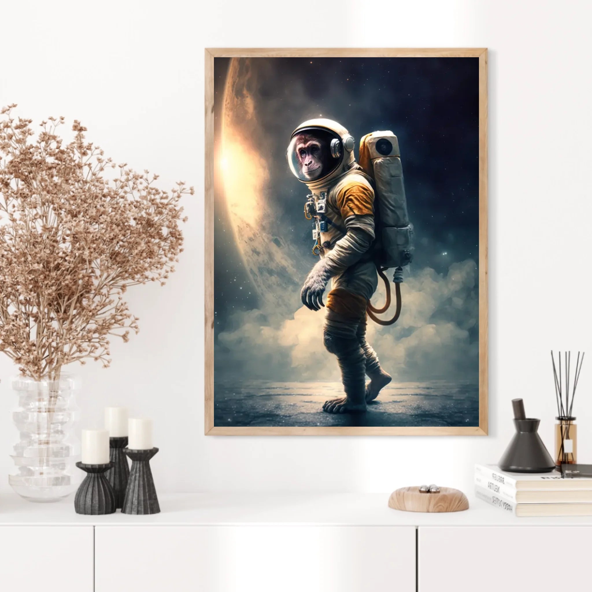 Tableau Singe Astronaute 2