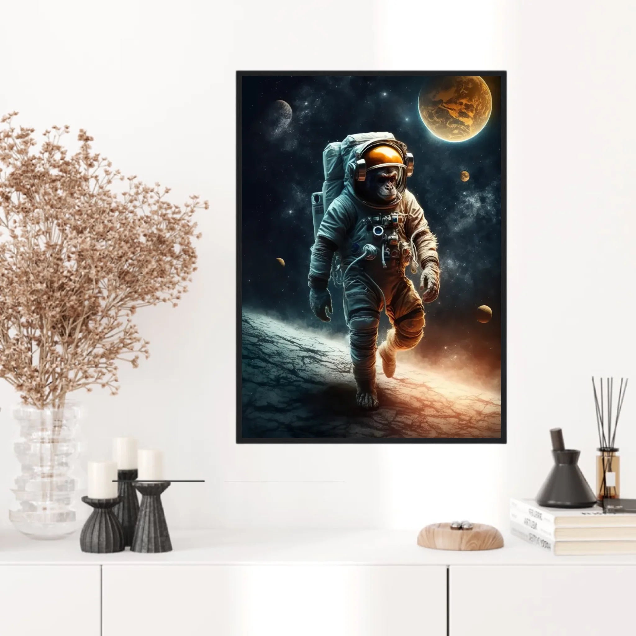 Tableau Singe Astronaute 3