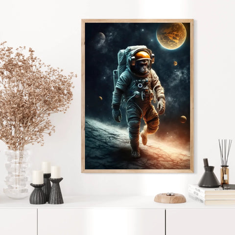 Tableau Singe Astronaute 3