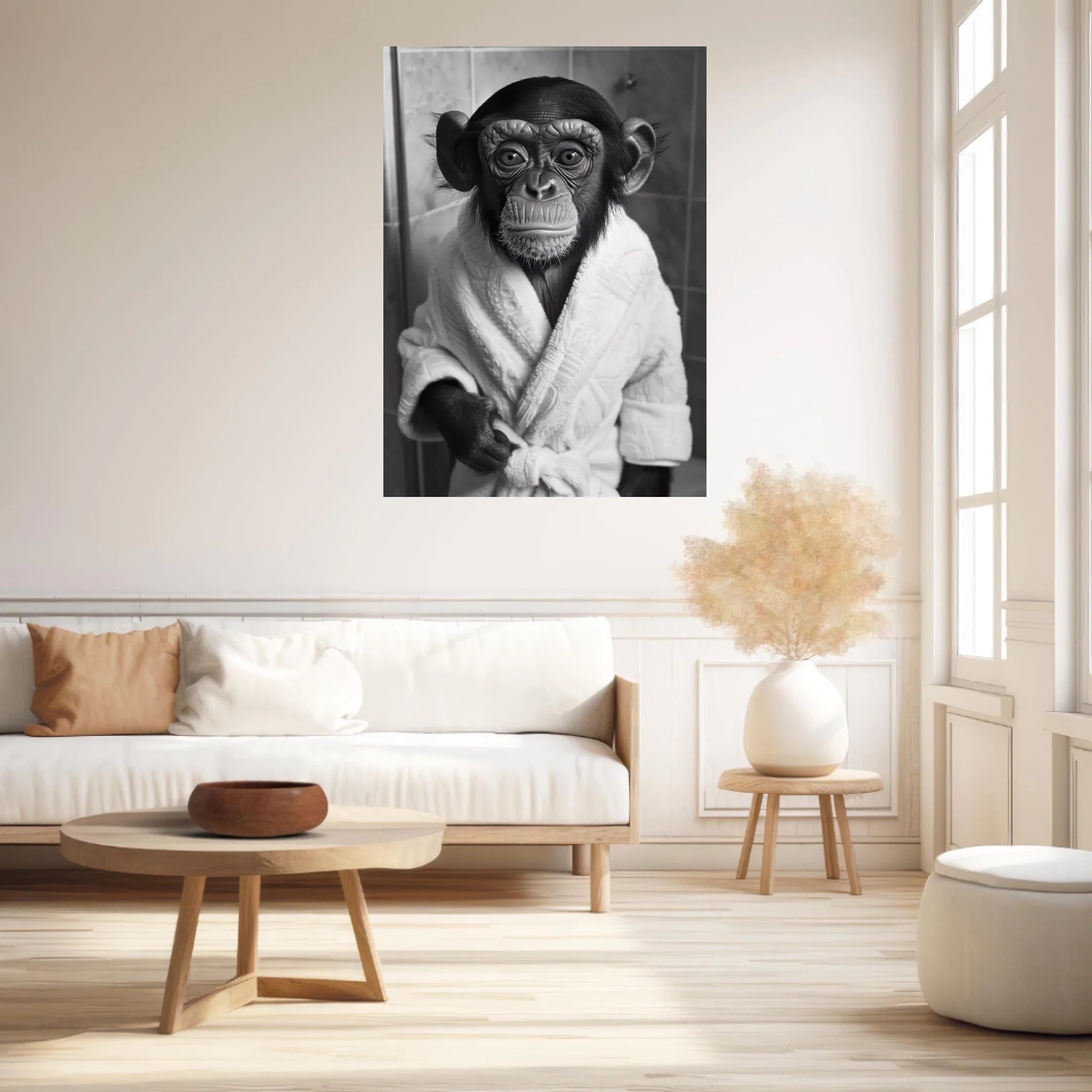 Tableau Singe Chimpanzé Peignoir