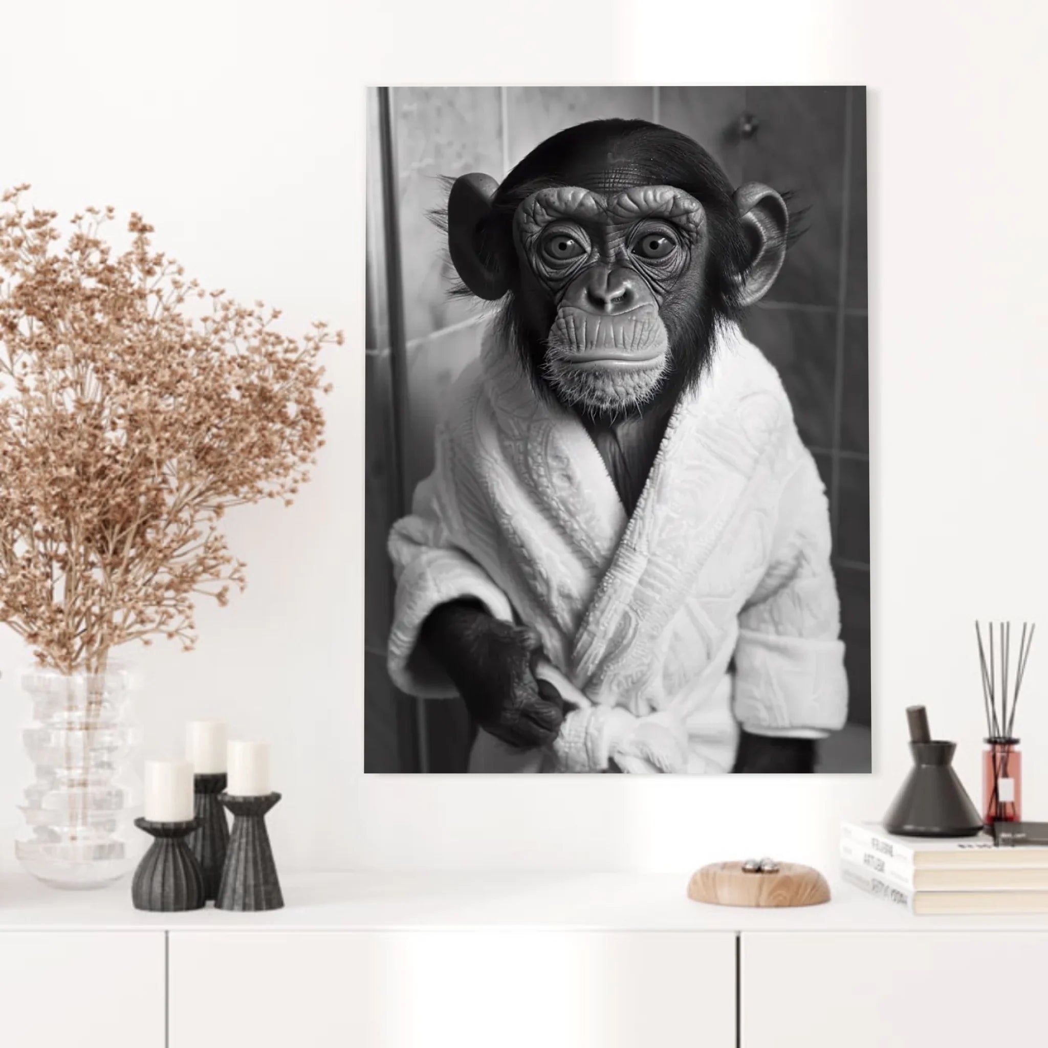 Tableau Singe Chimpanzé Peignoir