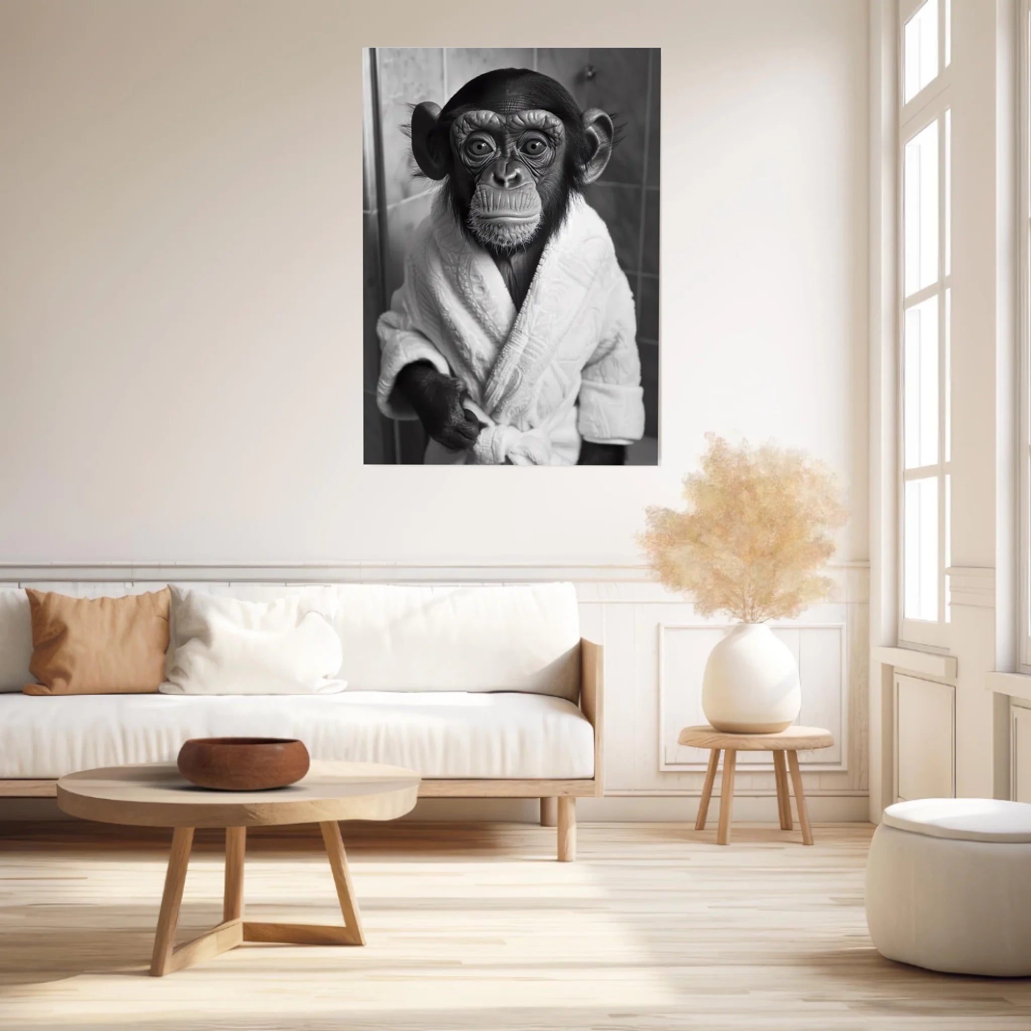 Tableau Singe Chimpanzé Peignoir