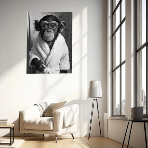 Tableau Singe Chimpanzé Peignoir