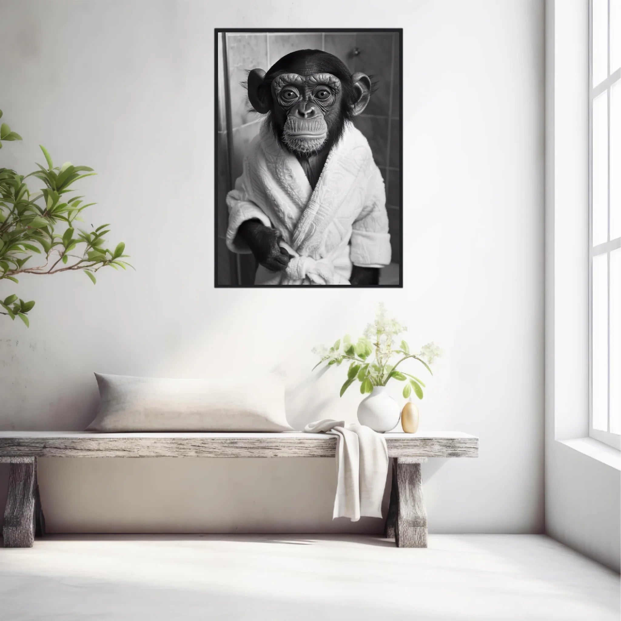 Tableau Singe Chimpanzé Peignoir