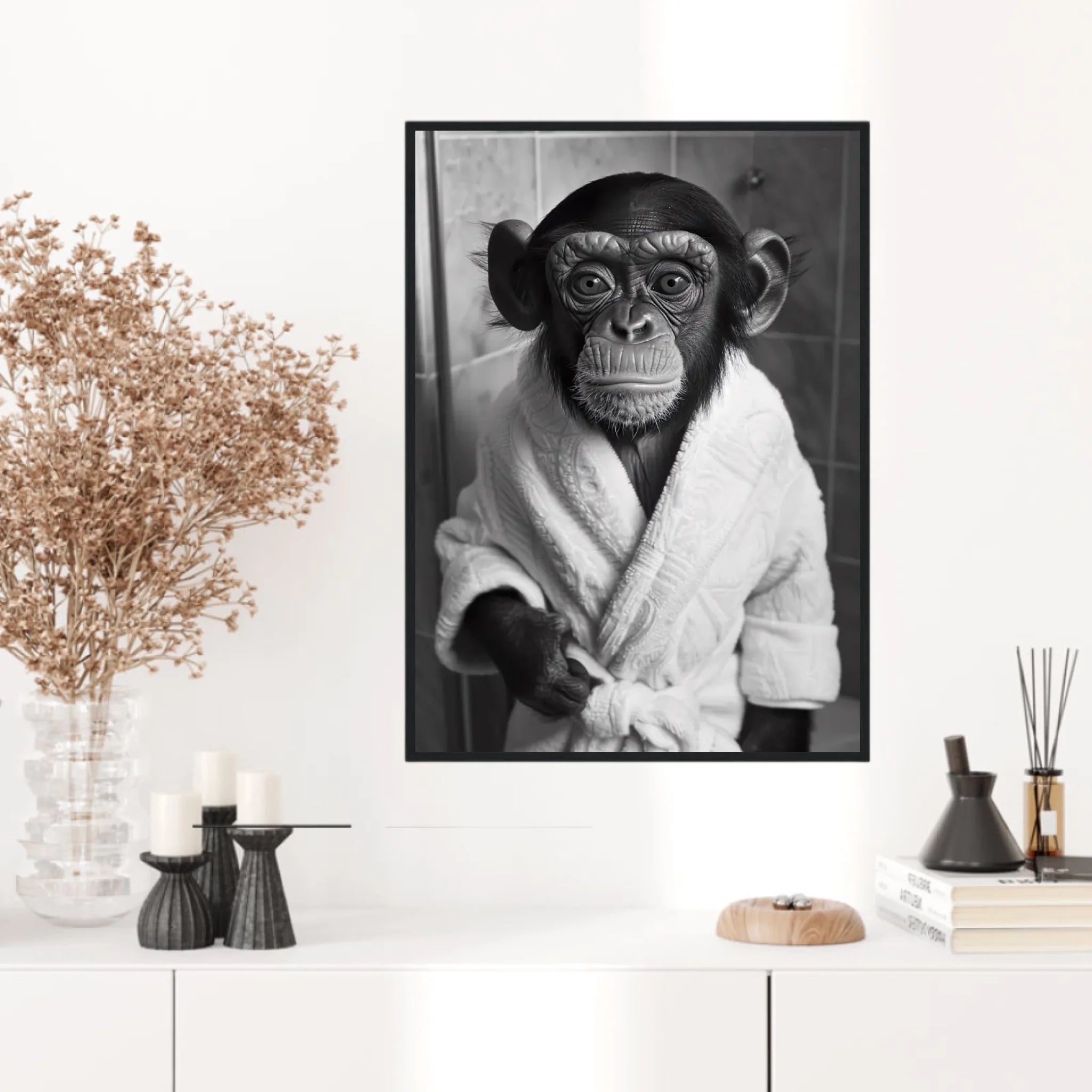 Tableau Singe Chimpanzé Peignoir