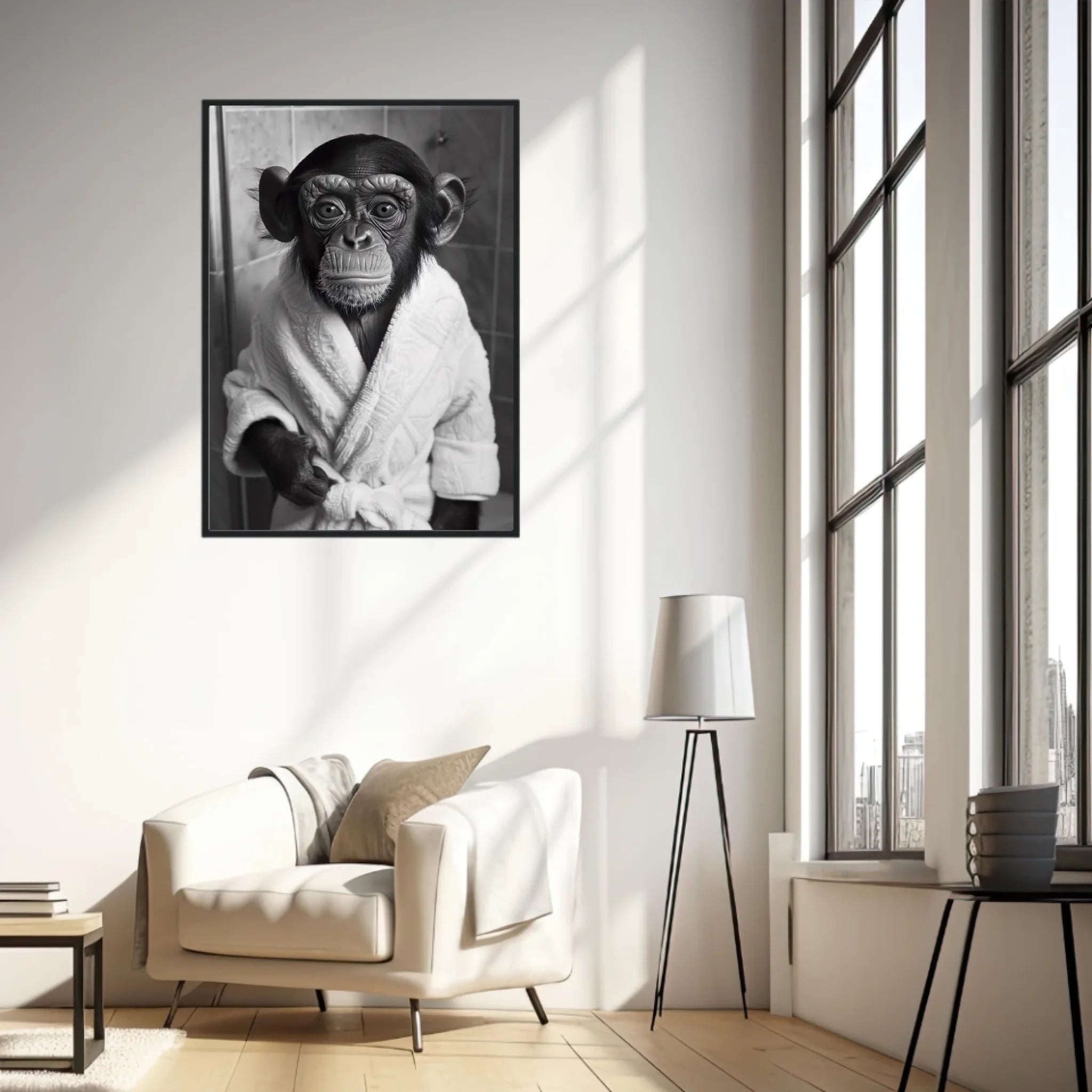 Tableau Singe Chimpanzé Peignoir