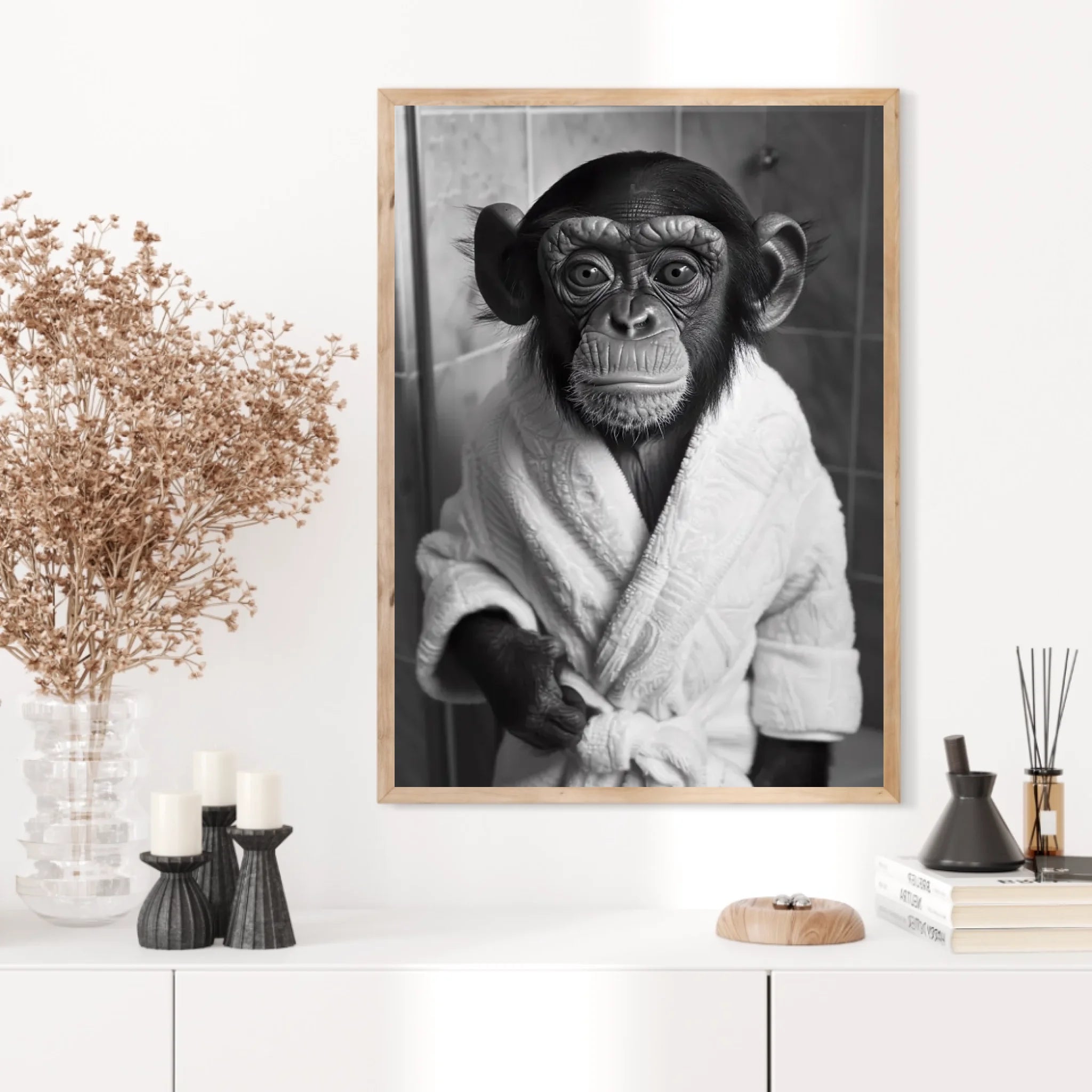 Tableau Singe Chimpanzé Peignoir