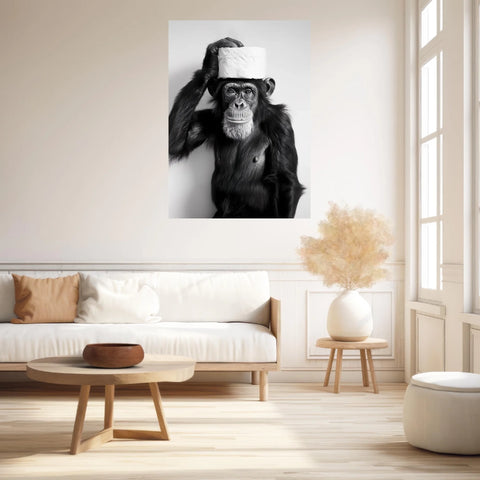 Tableau Singe Chimpanzé Papier Toilette