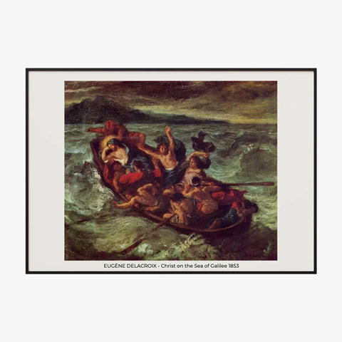 Tableau Eugène Delacroix Christ on the Sea of Galilee