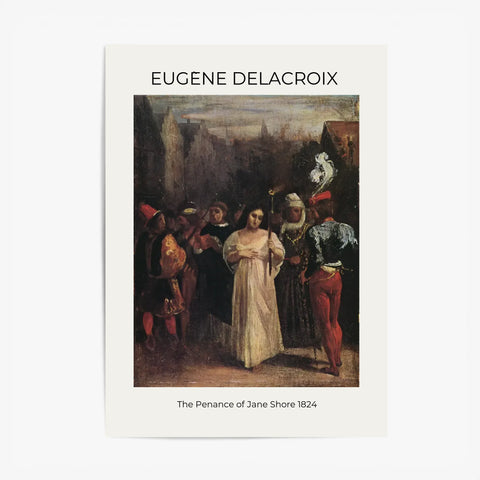 Tableau Eugène Delacroix The Penance of Jane Shore