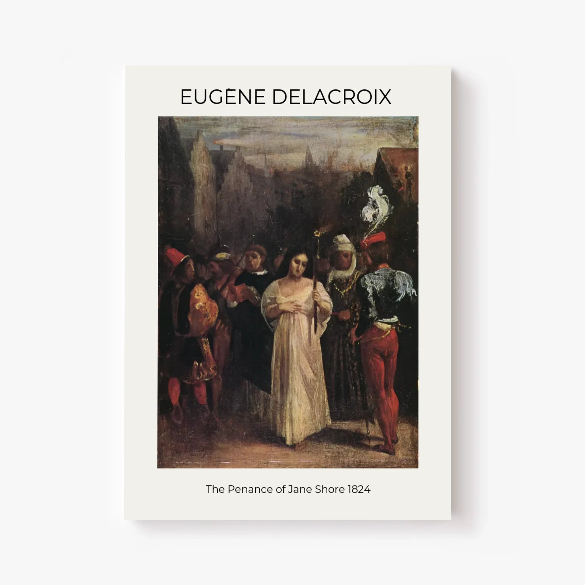 Tableau Eugène Delacroix The Penance of Jane Shore