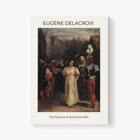 Tableau Eugène Delacroix The Penance of Jane Shore