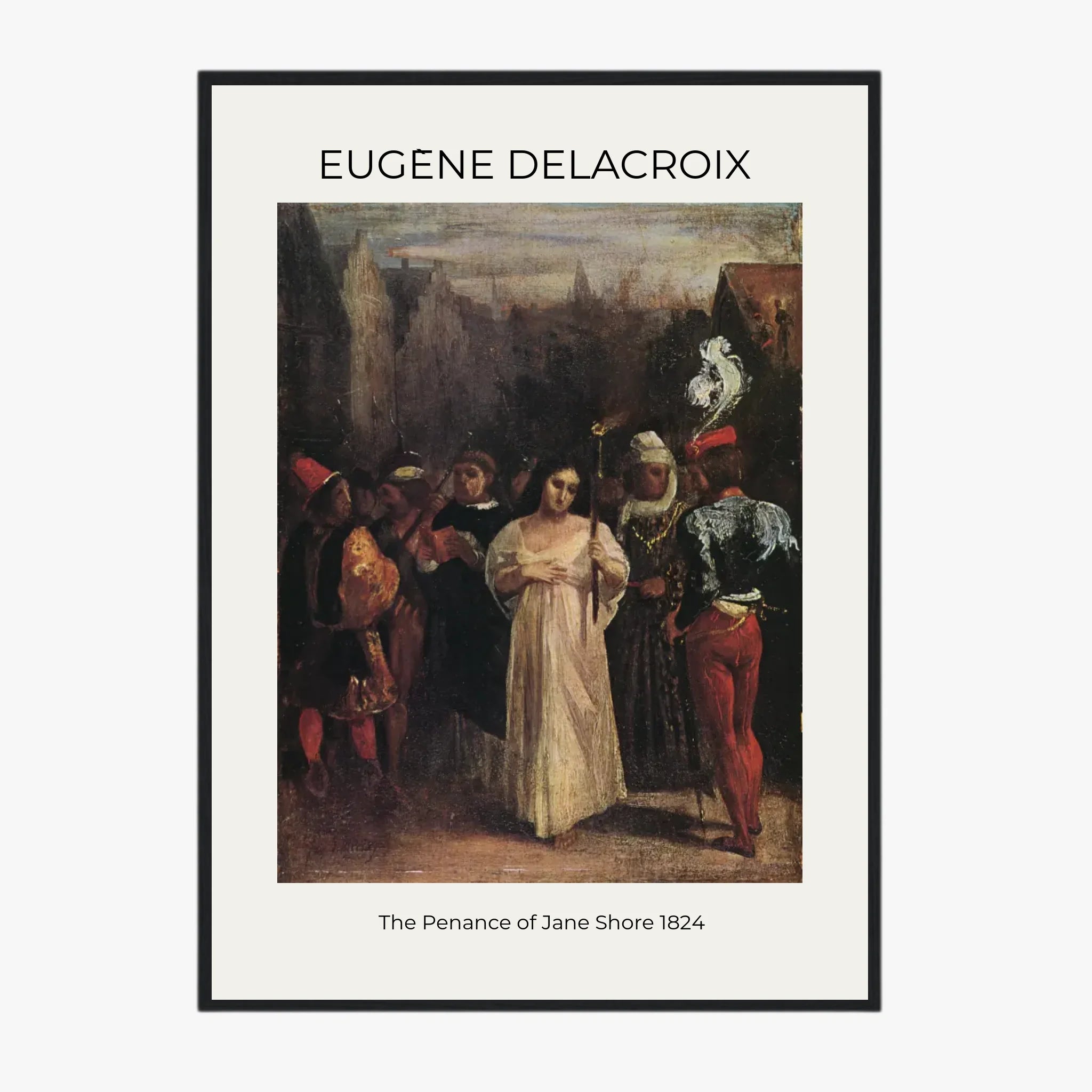 Tableau Eugène Delacroix The Penance of Jane Shore