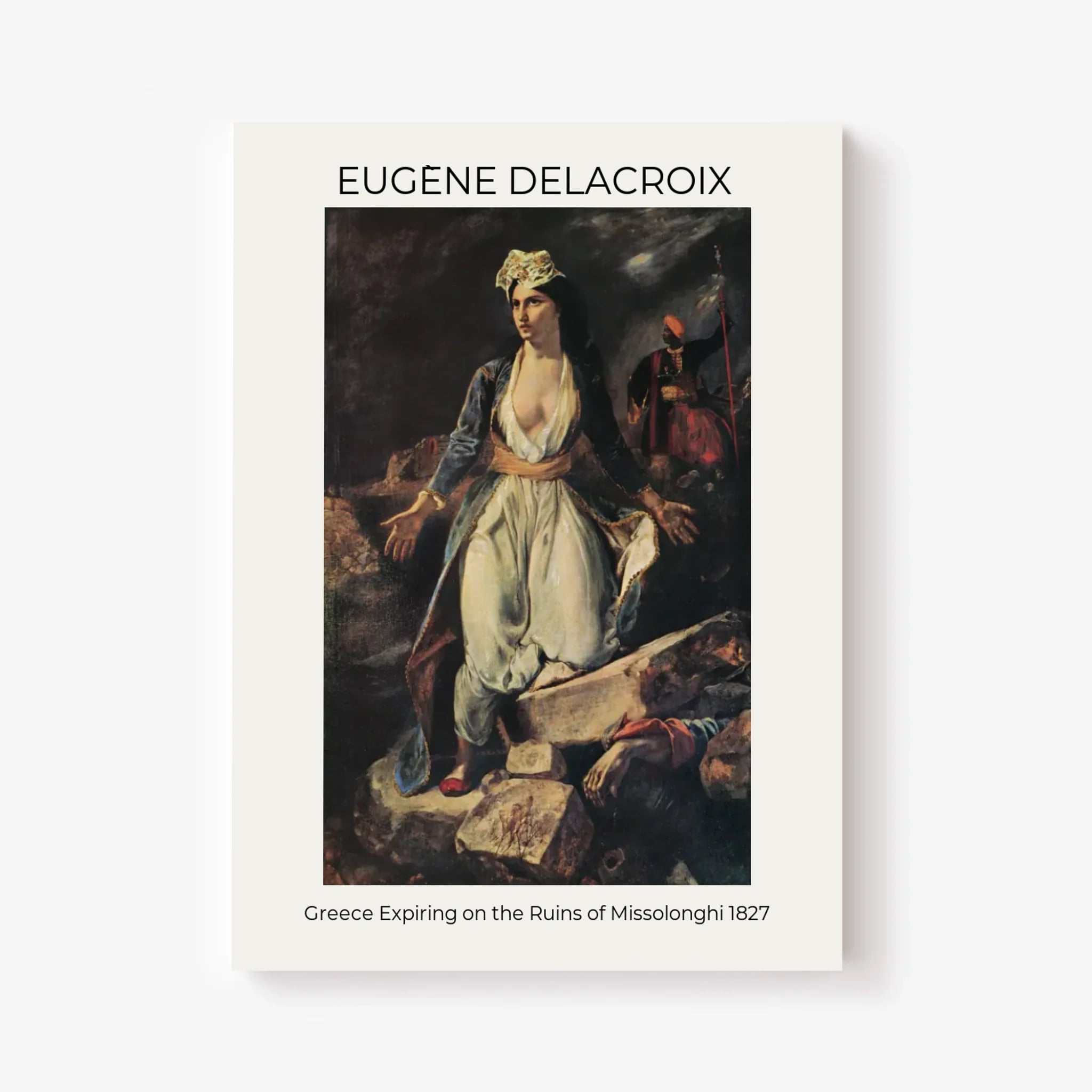 Tableau Eugène Delacroix Greece Expiring on the Ruins of Missolonghi