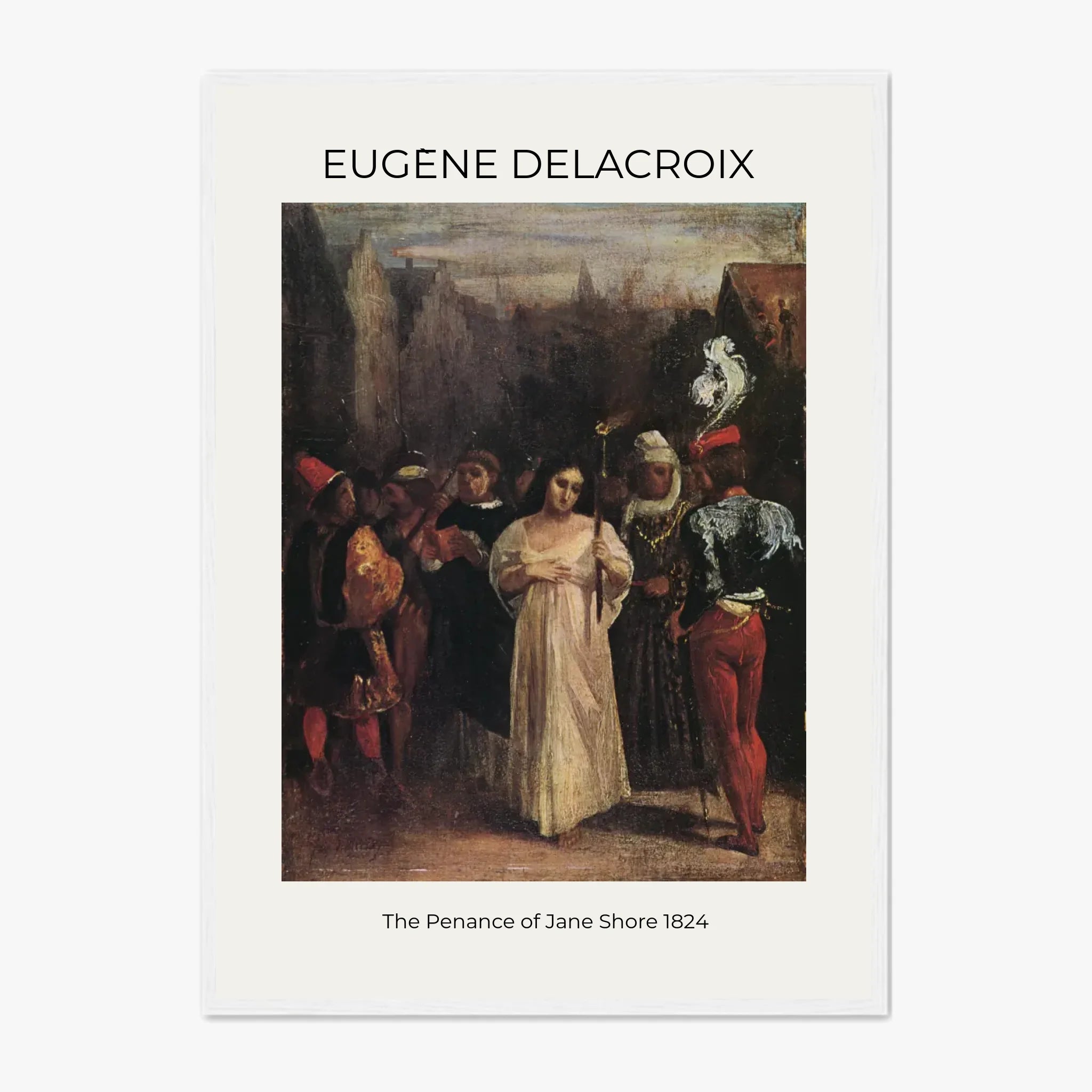 Tableau Eugène Delacroix The Penance of Jane Shore