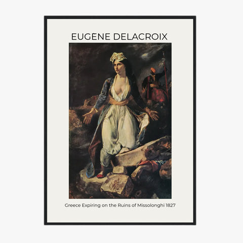 Tableau Eugène Delacroix Greece Expiring on the Ruins of Missolonghi