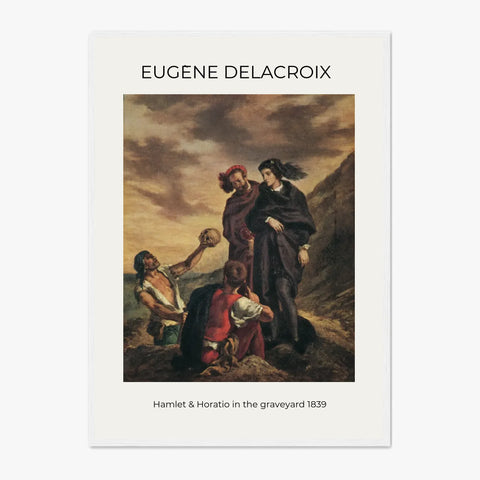 Tableau Eugène Delacroix Hamlet & Horatio in the graveyard