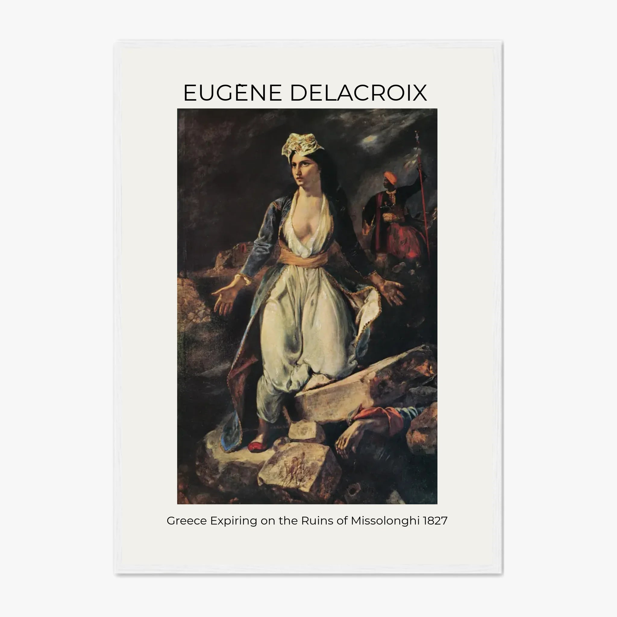 Tableau Eugène Delacroix Greece Expiring on the Ruins of Missolonghi